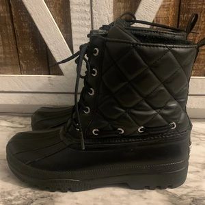 Sperry rain winter Boots black size 7 women’s